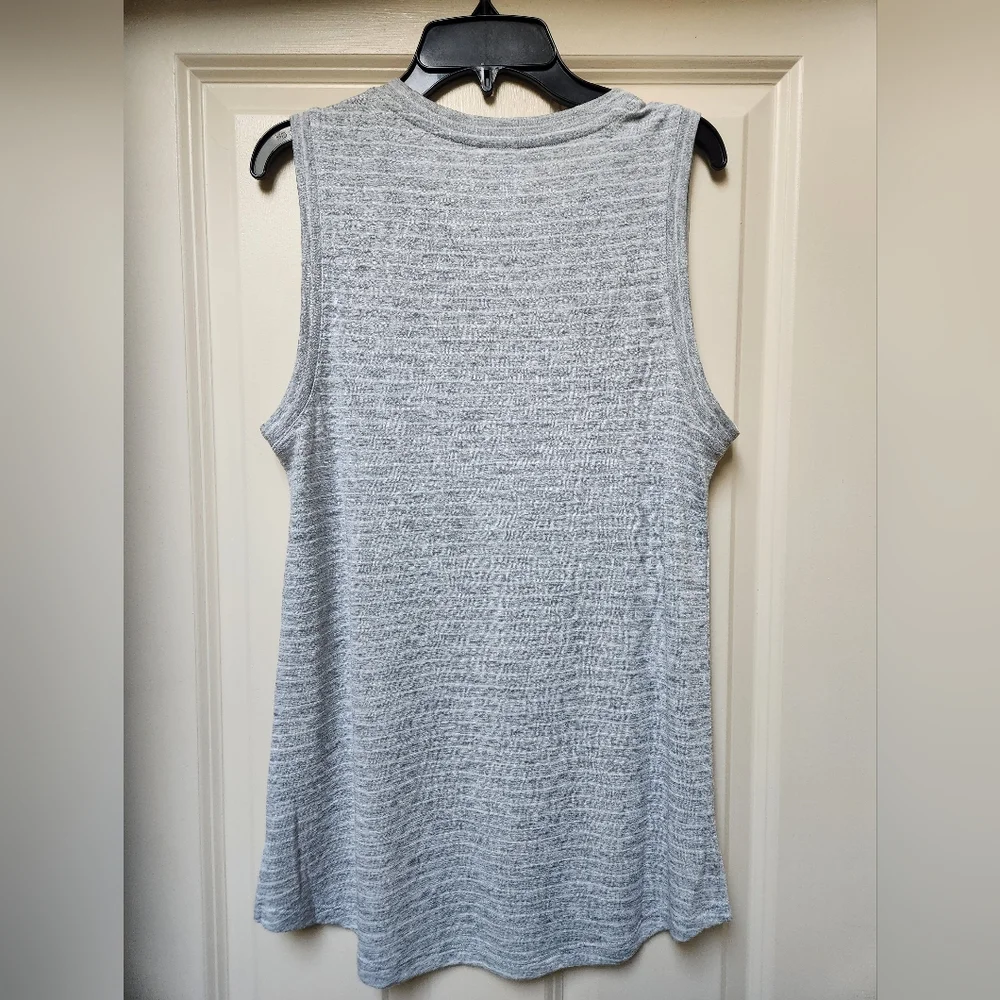 Athleta Gray Stripe Breezy Sleeveless Top, Small - Picture 4 of 9